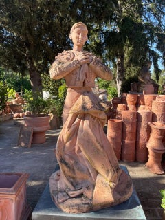 Amazing Silvano Porcinai Impruneta Terracotta Sculpture Height: 200 cm