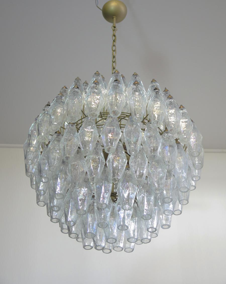 Amazing Spherical Murano Poliedri Candelier, 140 Iridescent Poliedri For Sale 5