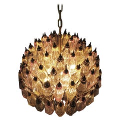 Amazing Spherical Murano Poliedri Chandelier, 140 Multicolored Glasses