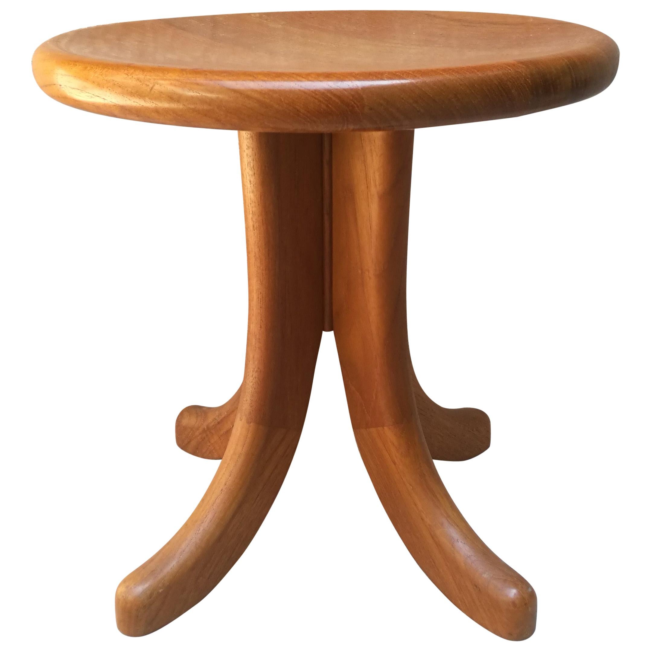 Amazing Stool from Denmark, 1960 Curved Wood Legs at 1stDibs curved