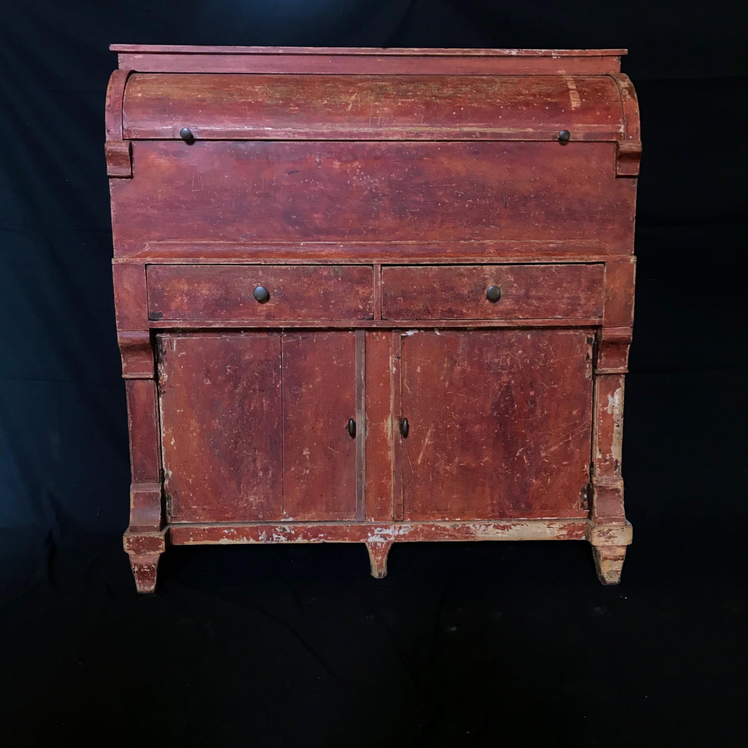 Amazing Swedish Early 19th Century Red Distressed Gustavian