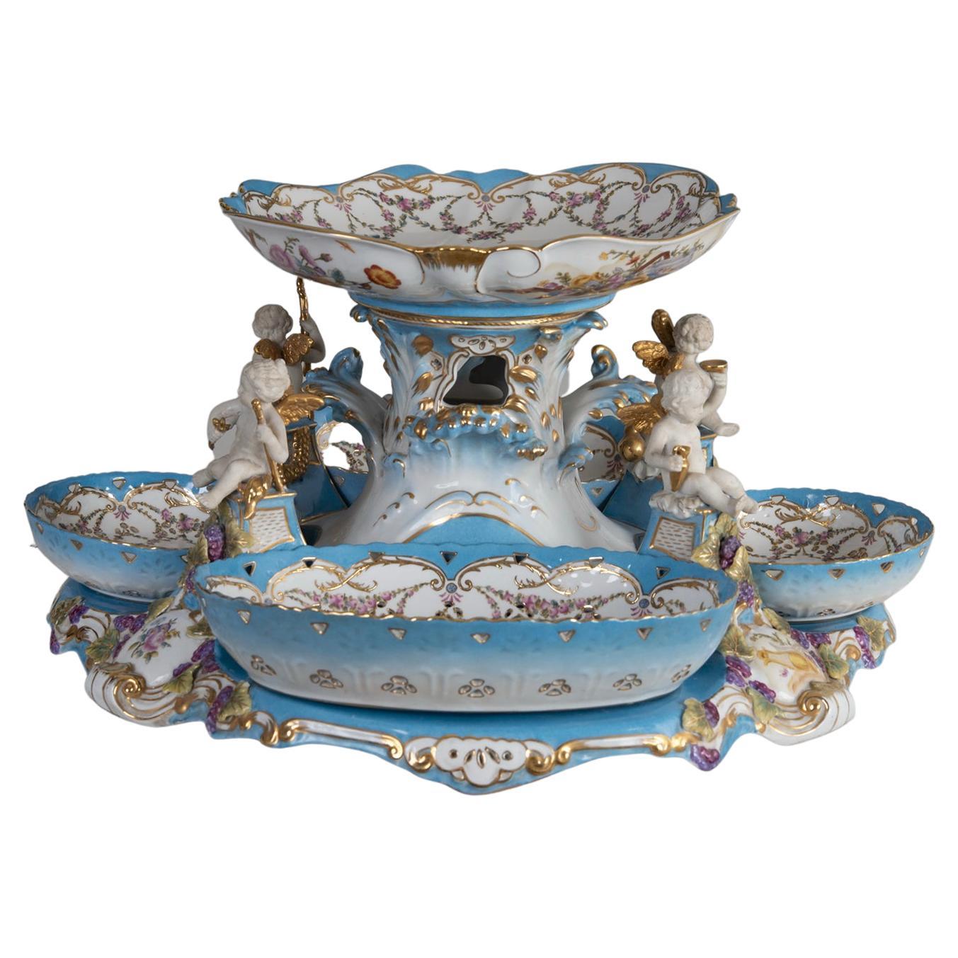 Amazing Table Centerpiece by Sevres For Sale