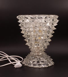 Amazing Table Lamp in Rostrato Murano Glass Vase for Barovier & Toso, 1940s