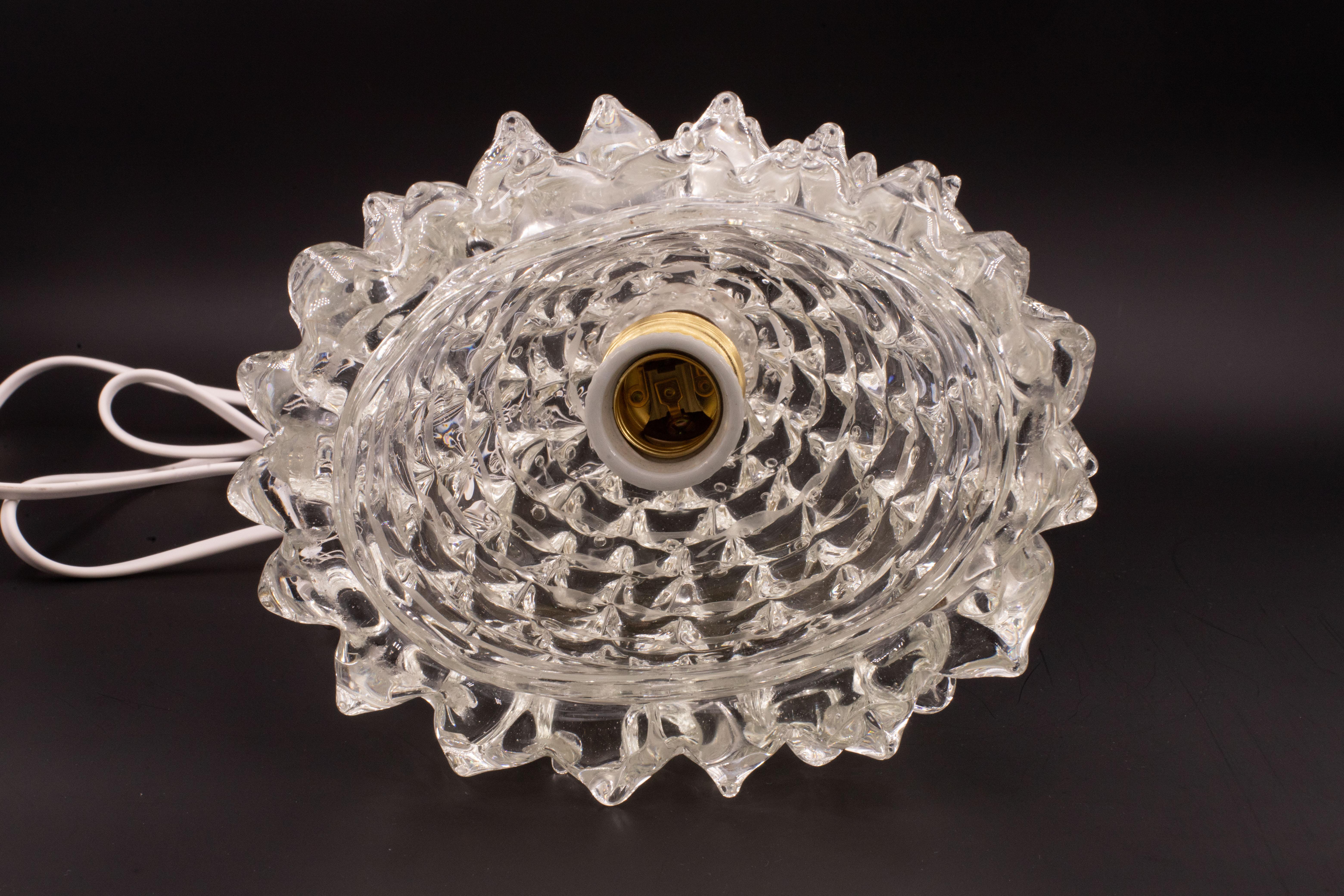 Erstaunliche Tischlampe aus Murano-Glas in Rostrato-Vase für Barovier & Toso, 1940er Jahre im Angebot 1