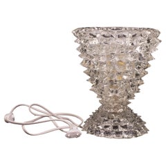 Amazing Table Lamp in Rostrato Murano Glass Vase for Barovier & Toso, 1940s