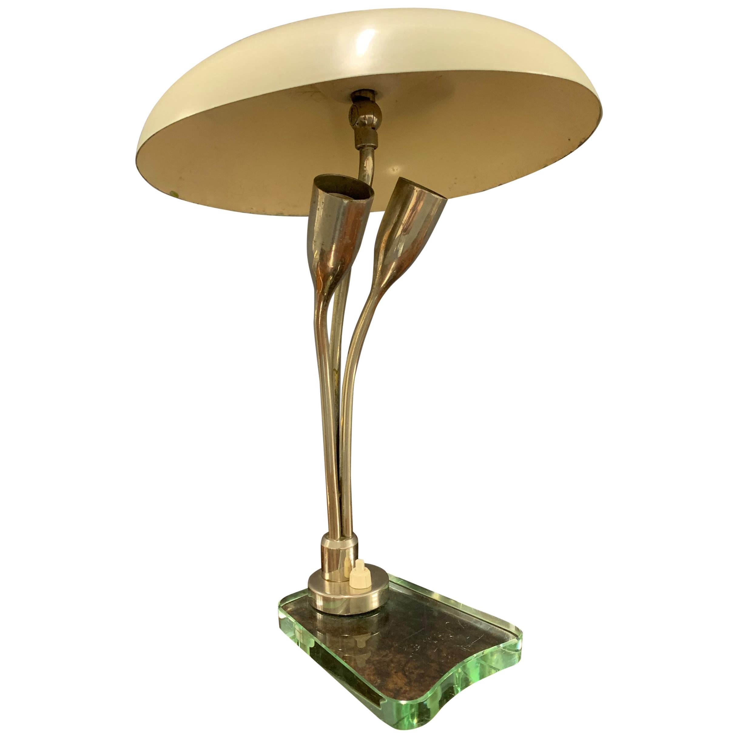 Amazing Table Lamp in the Manner of Fontana Arte For Sale