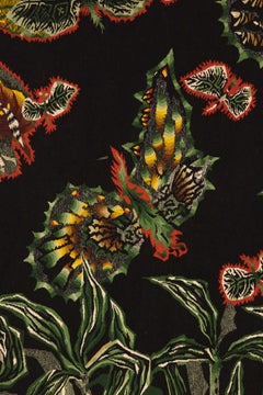 Jean Lurçat Schwarzer Cotonou - Französischer Wandteppich aus Wolle