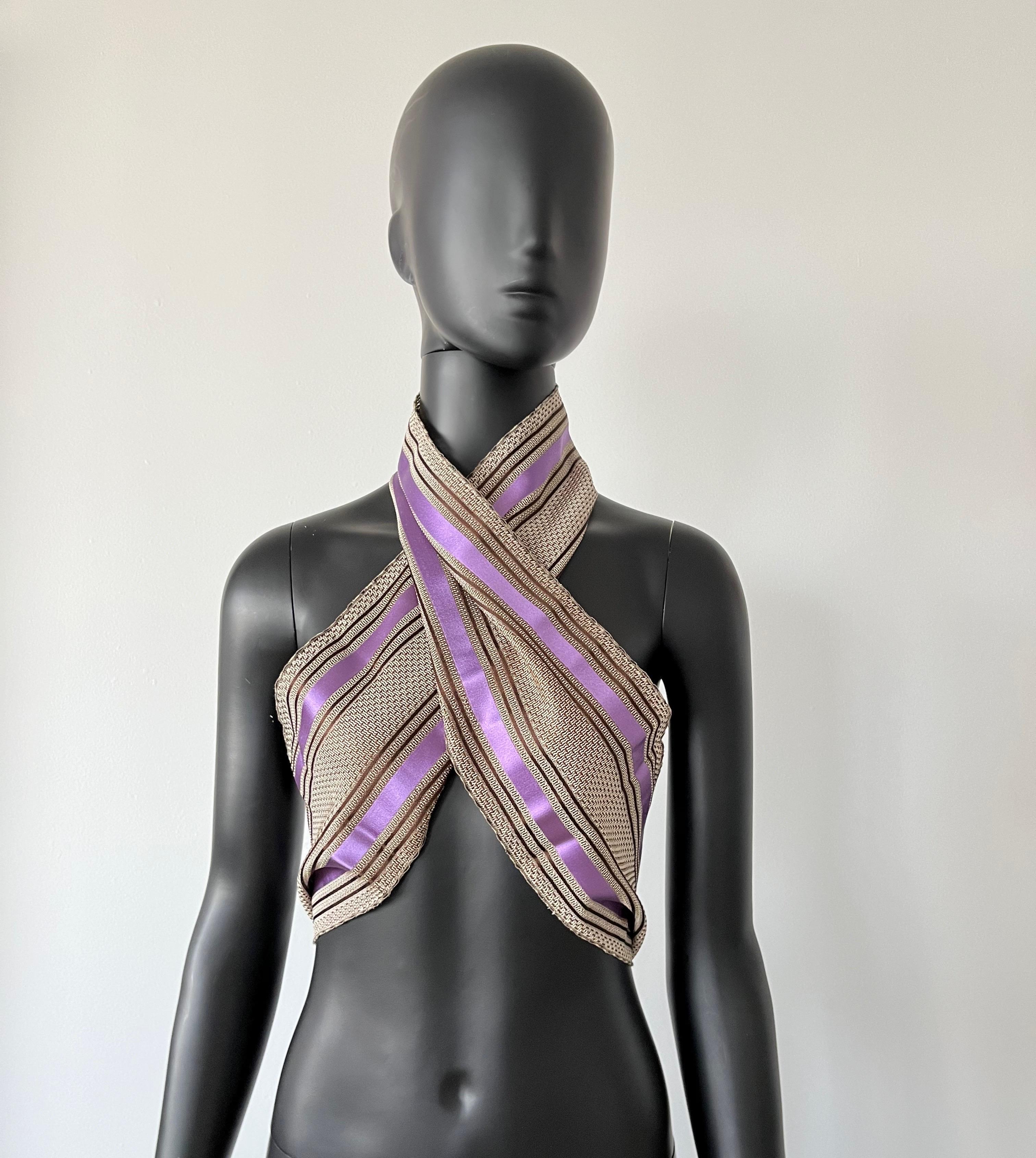 Amazing Tom Ford for Gucci Striped Tassel Scarf - Gender Neutral For Sale 6