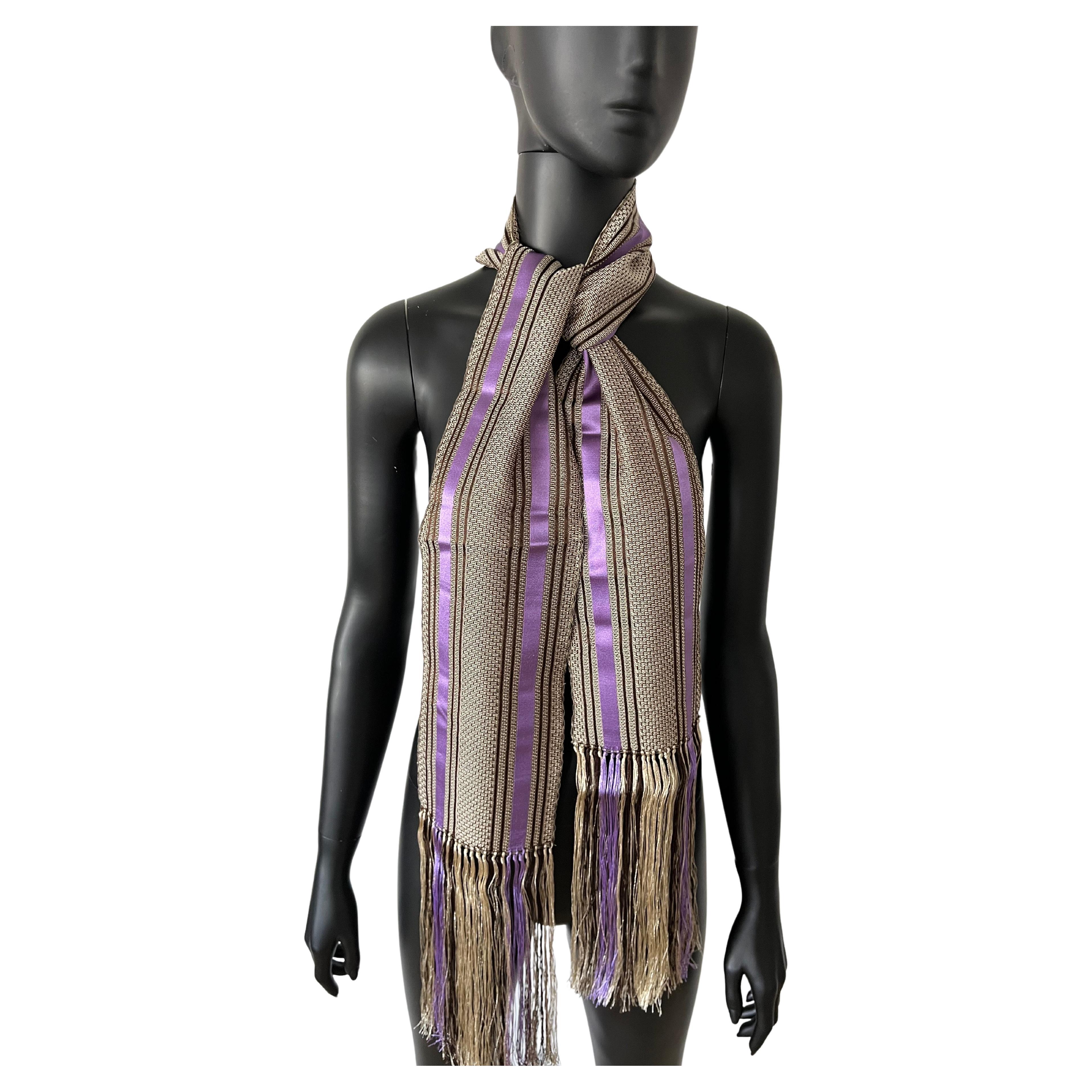 Amazing Tom Ford for Gucci Striped Tassel Scarf - Gender Neutral For Sale