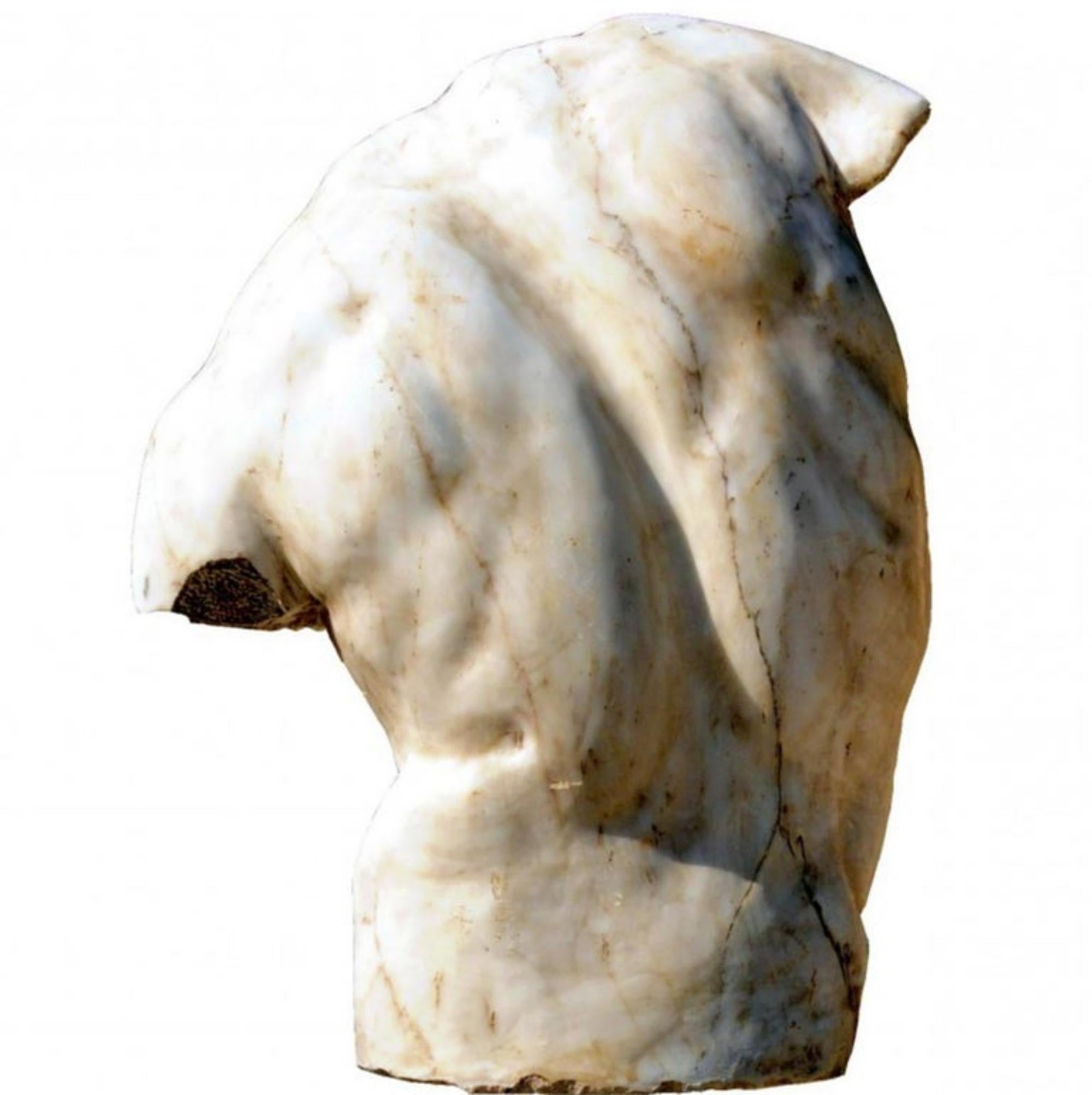 Erstaunlicher Torso Gaddi aus weißem Carrara-Marmor, Ende des 19. Jahrhunderts (Barock) im Angebot