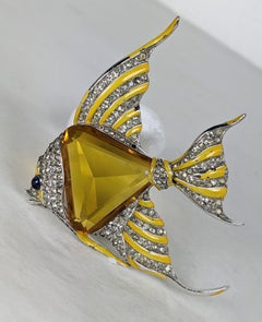 Amazing Trifari Alfred Phillipe Deco Angel Fish Clip
