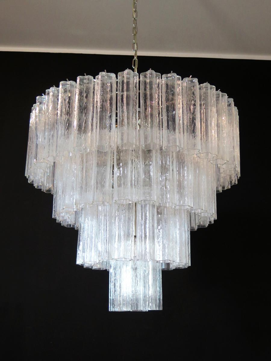 Incroyable lustre Tronchi 78 de style Toni Zuccheri pour Venini, Murano Excellent état - En vente à Budapest, HU