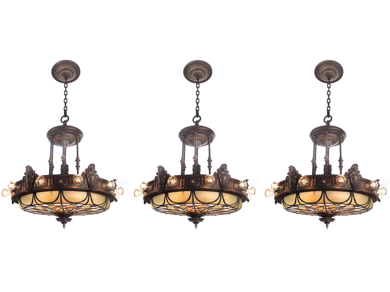 Amazing Tudor Style Library Chandeliers at 1stDibs