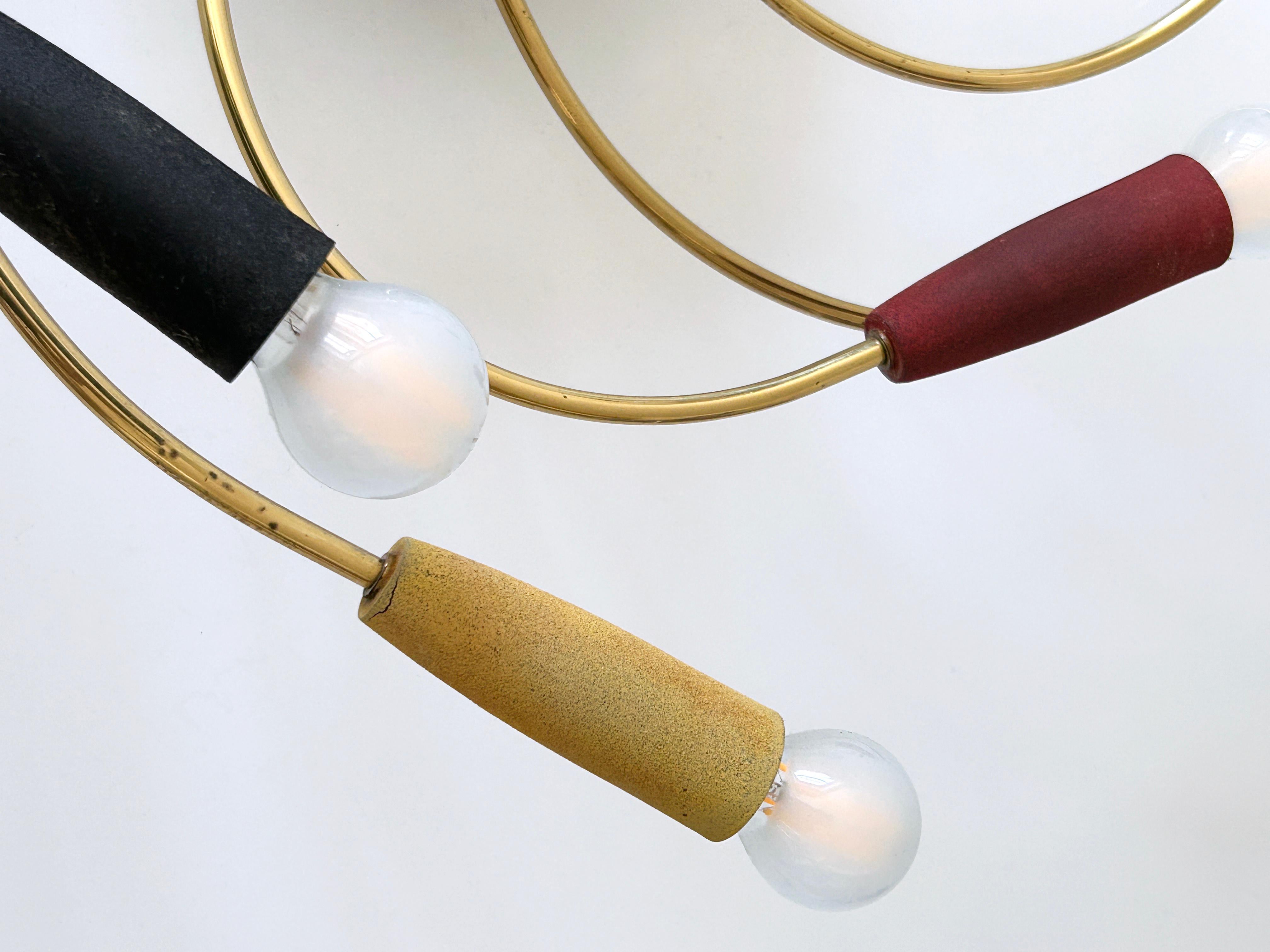 Amazing Twelve-Flamed Sputnik Chandelier or Ceiling Lamp 'Tornado' Germany 1950s For Sale 9