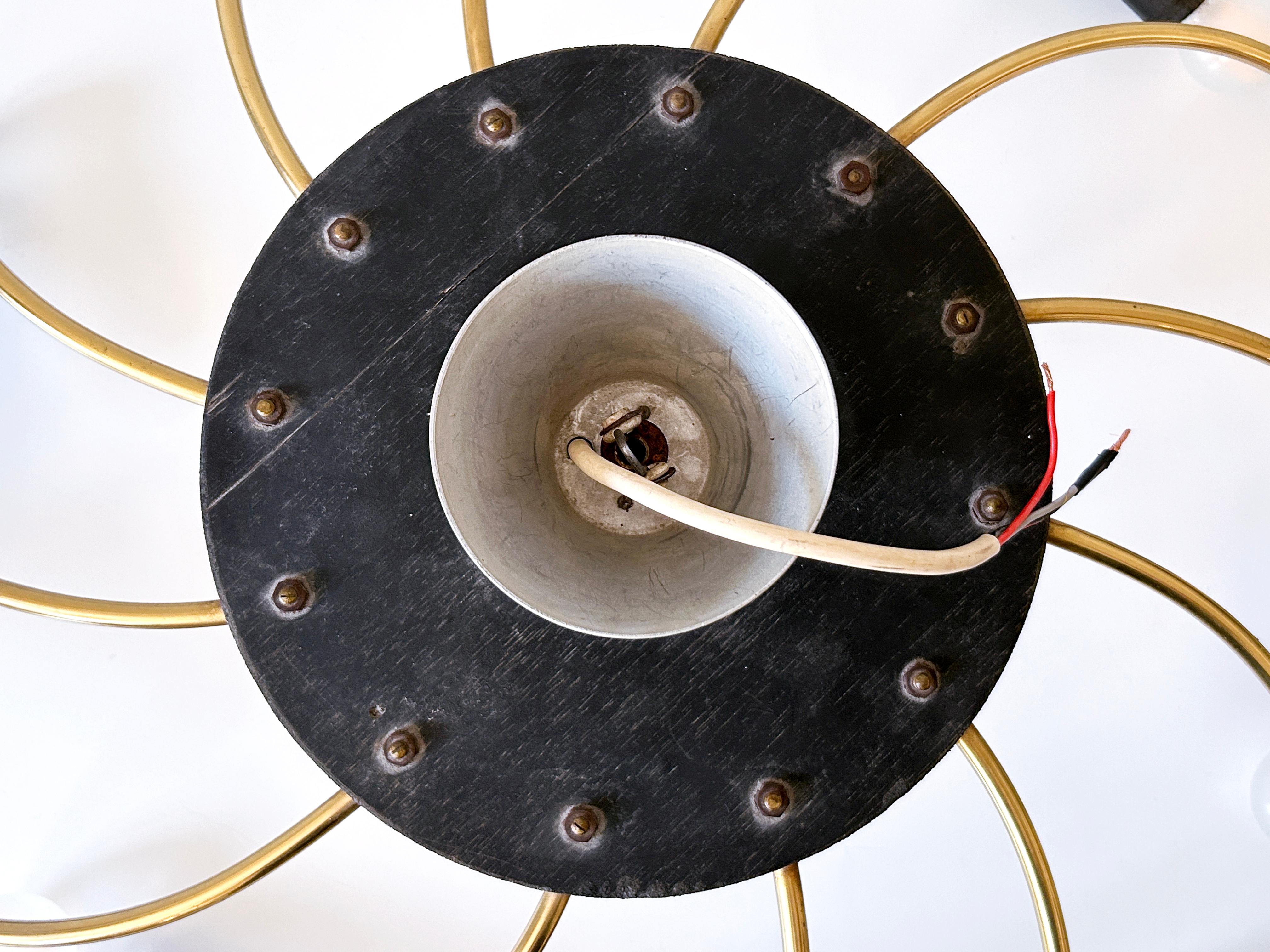 Amazing Twelve-Flamed Sputnik Chandelier or Ceiling Lamp 'Tornado' Germany 1950s For Sale 12