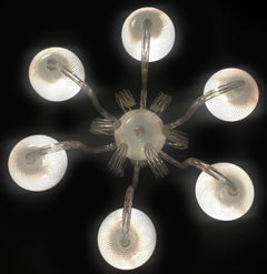 Amazing Venini "Reticello" Chandelier, Murano, 1940