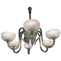 Incredibile lampadario Venini "Reticello", Murano, 1940