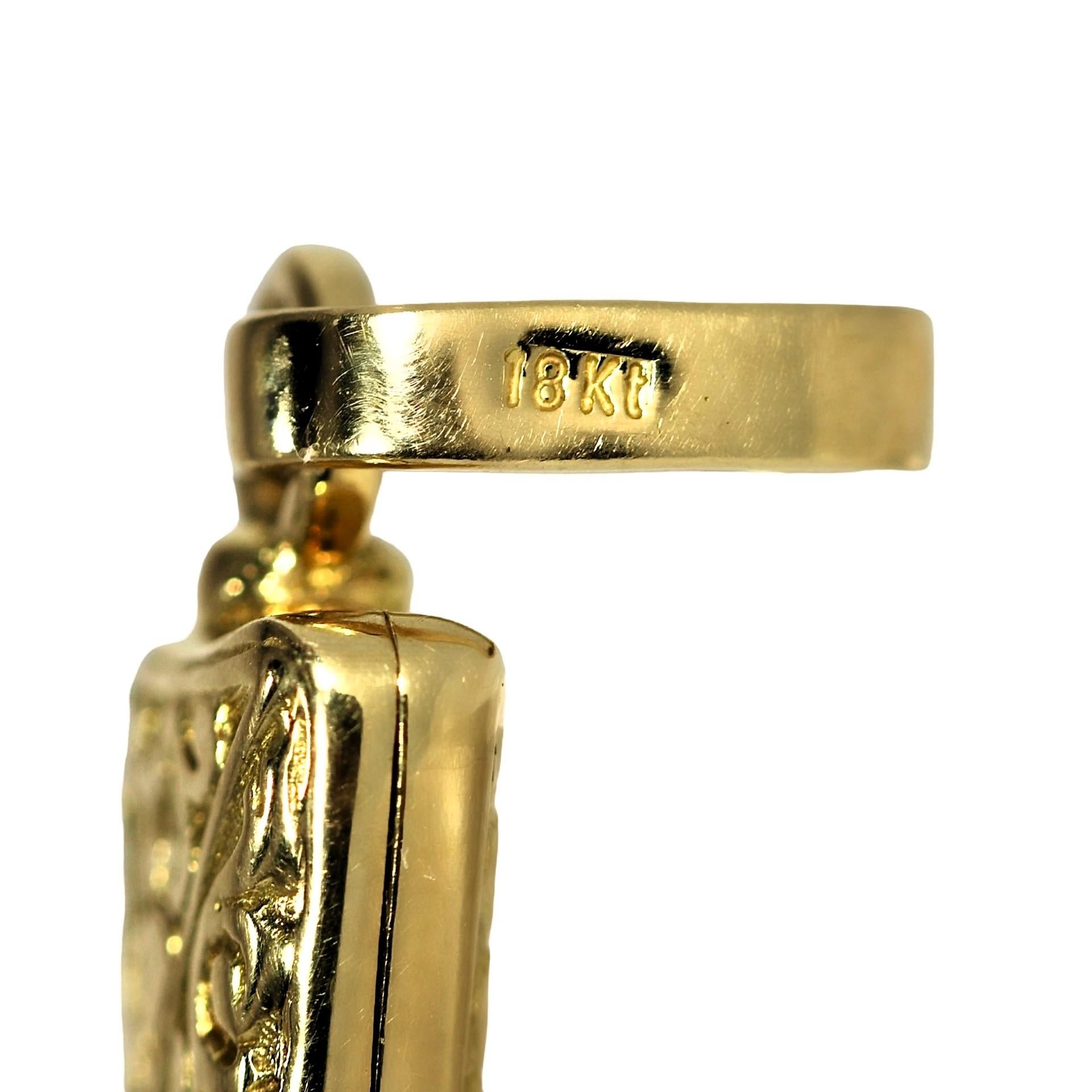 Erstaunlich Vintage 18K Gold Double Barrel Anhänger, die tatsächlich feuert Kappen 2