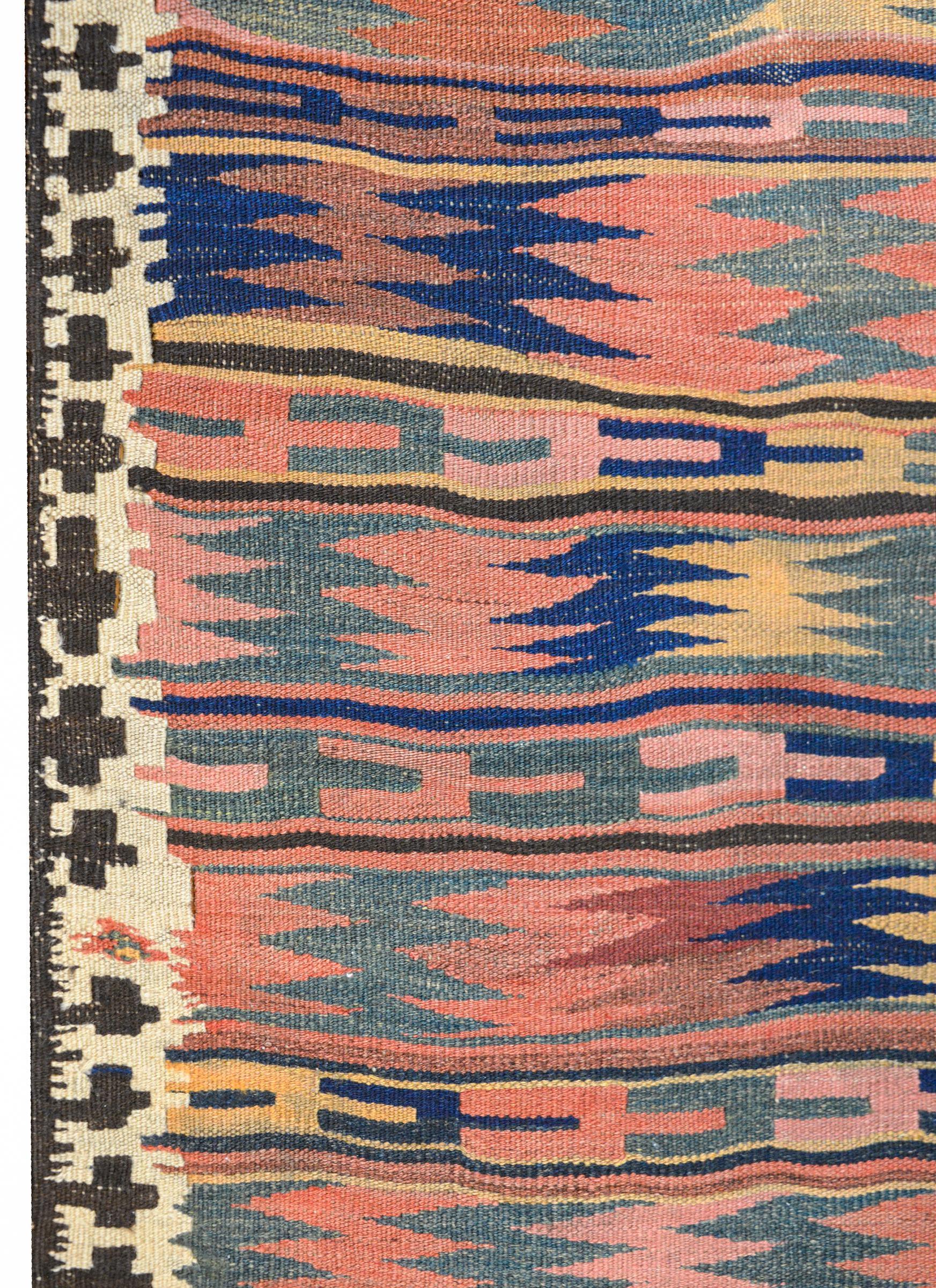 Amazing Vintage Bashir Kilim Rug In Good Condition In Chicago, IL