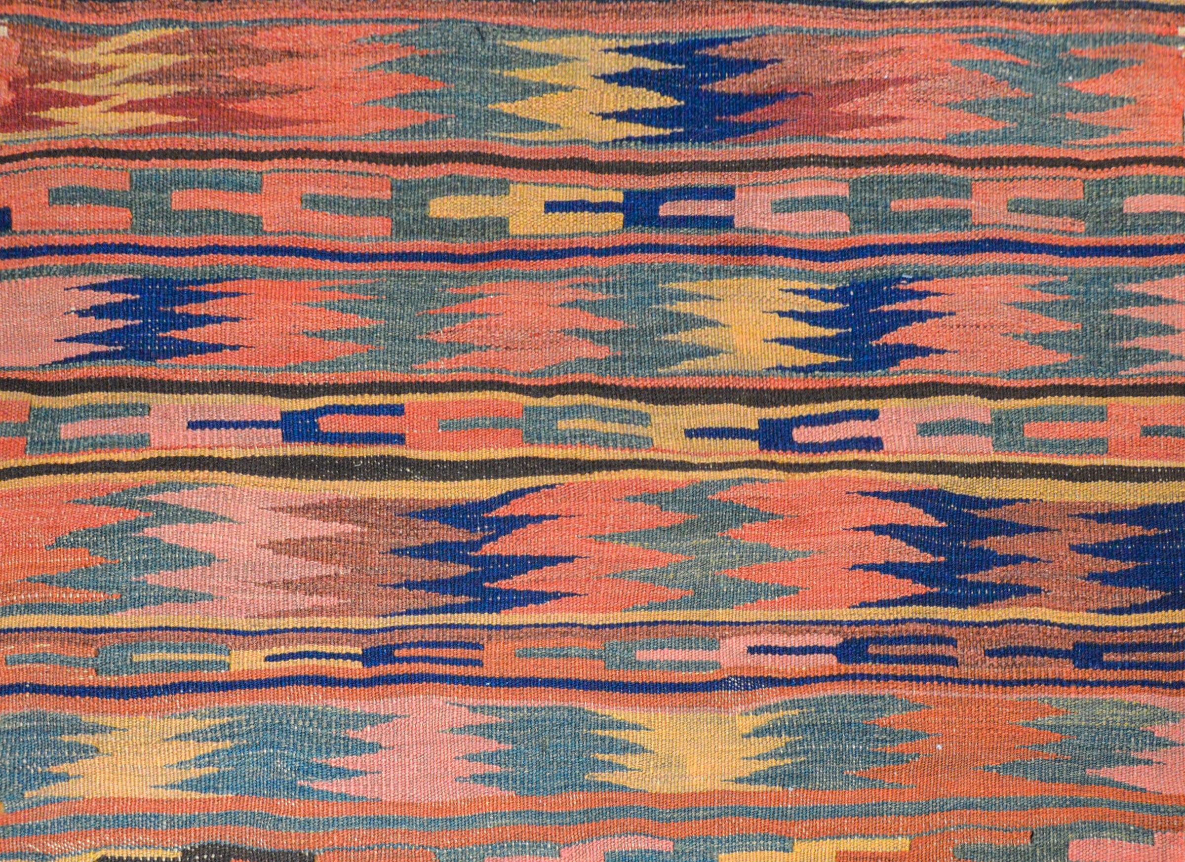 Mid-20th Century Amazing Vintage Bashir Kilim Rug