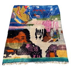 Amazing Vintage Large Beni Mrirt Moroccan Rug