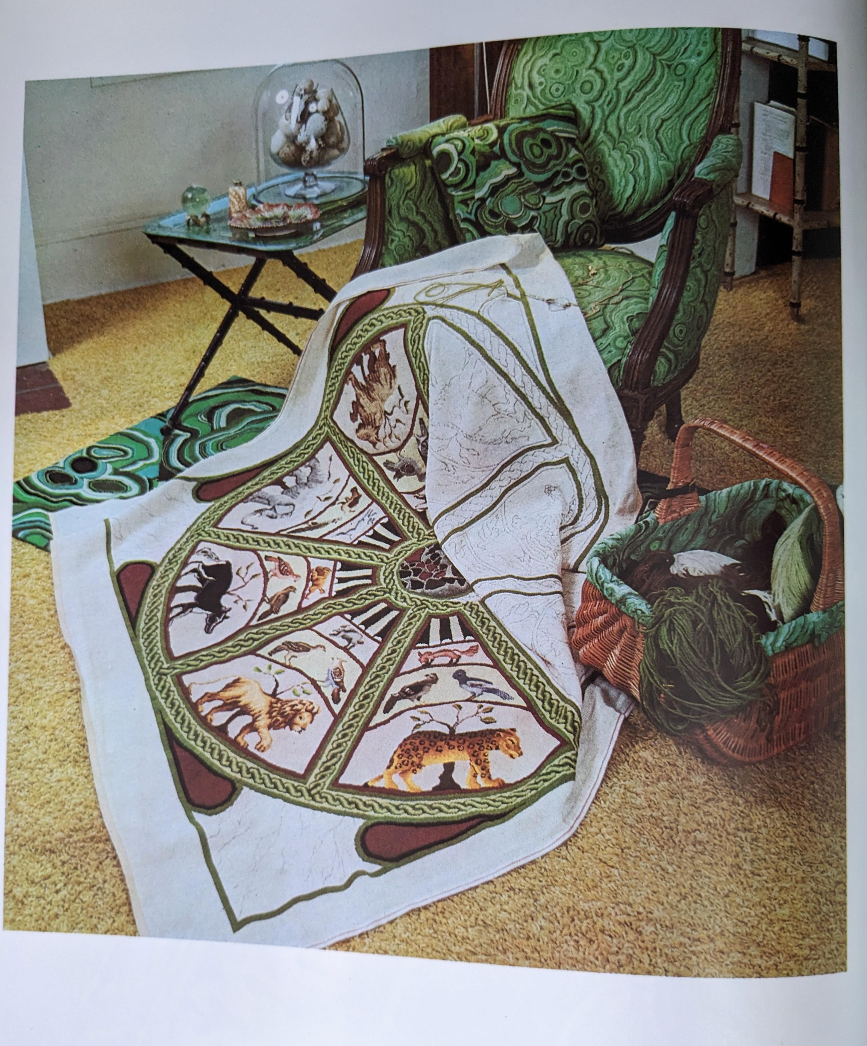 Außergewöhnliche gemusterte Vintage-Teppichdecken mit Nadelspitze, Lou Gartner Nachlass im Angebot 8