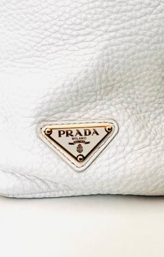 amazing White Vintage PRADA Tote Bag