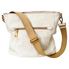 Prada Beige Vitello Phenix Leather Shoulder Bag at 1stDibs