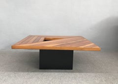 Amazing Wood Coffee Table Attributed to Cassina