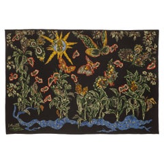Amazing Wool Tapestry by Jean Lurçat “Black Cotonou”, Tabard Frères et Soeurs