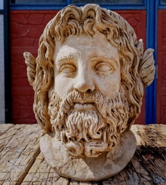 AMAZING ZEUS AMMON CLASSICAL GRECO-ROMAN HEAD 21th Century HANDMADE