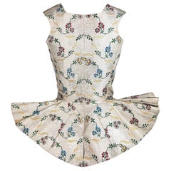 Amazon bodice in silver and gold lamé cloth - England or Europe Circa 1750-1760