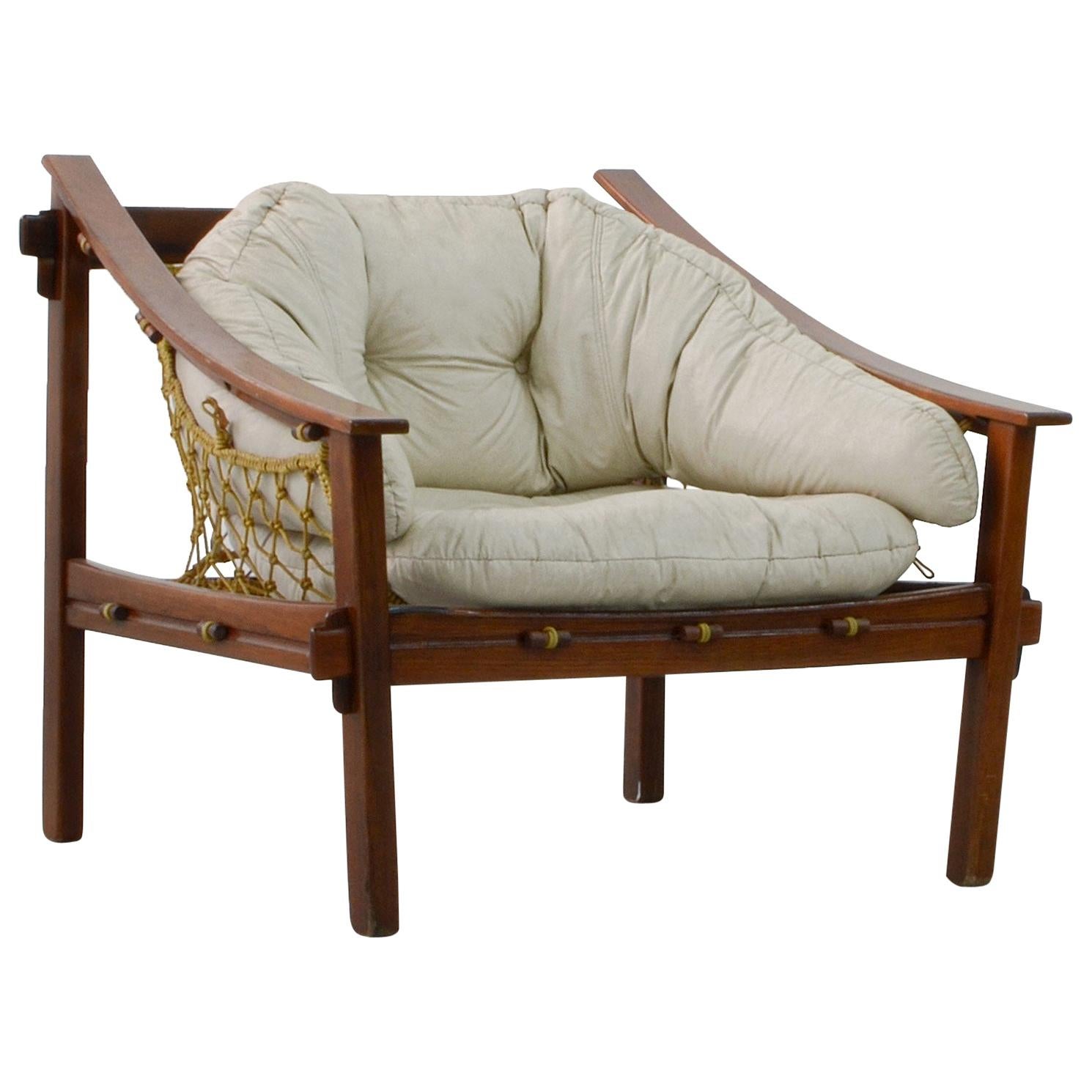 Amazonas Lounge Chair, Solid Jacaranda Rosewood, Brazilian Midcentury