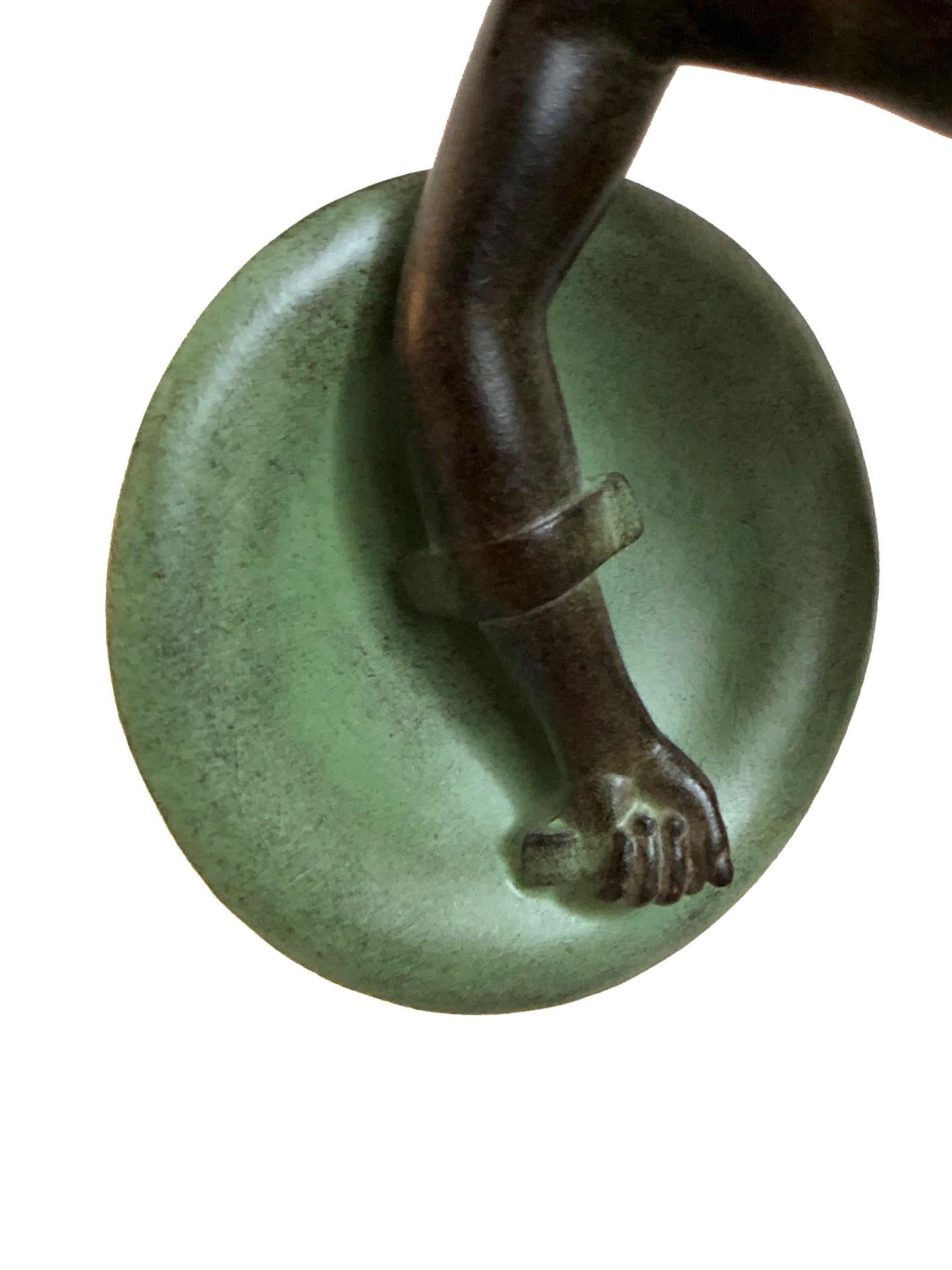 Amazone Sculpture in Spelter, Jericho by Guerbe, Original Max Le Verrier 4