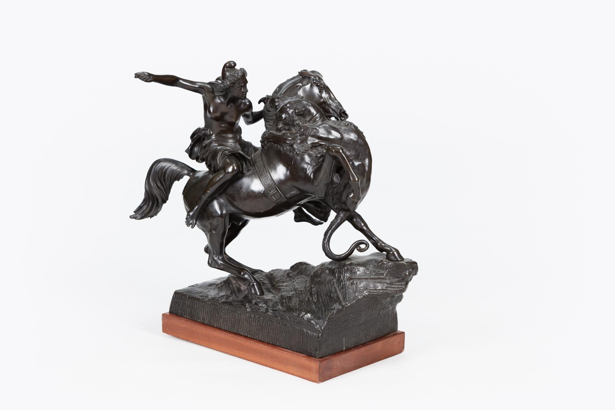 Amazone zu Pferde, statua equestre in bronzo di August Kiss 