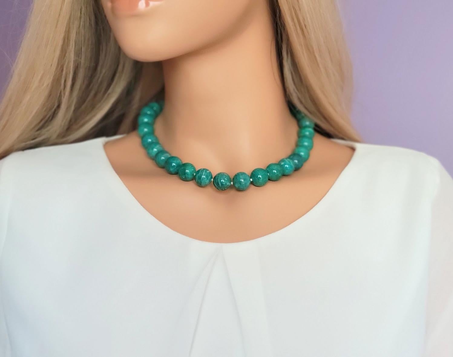 Women's Amazonite Beaded Necklace