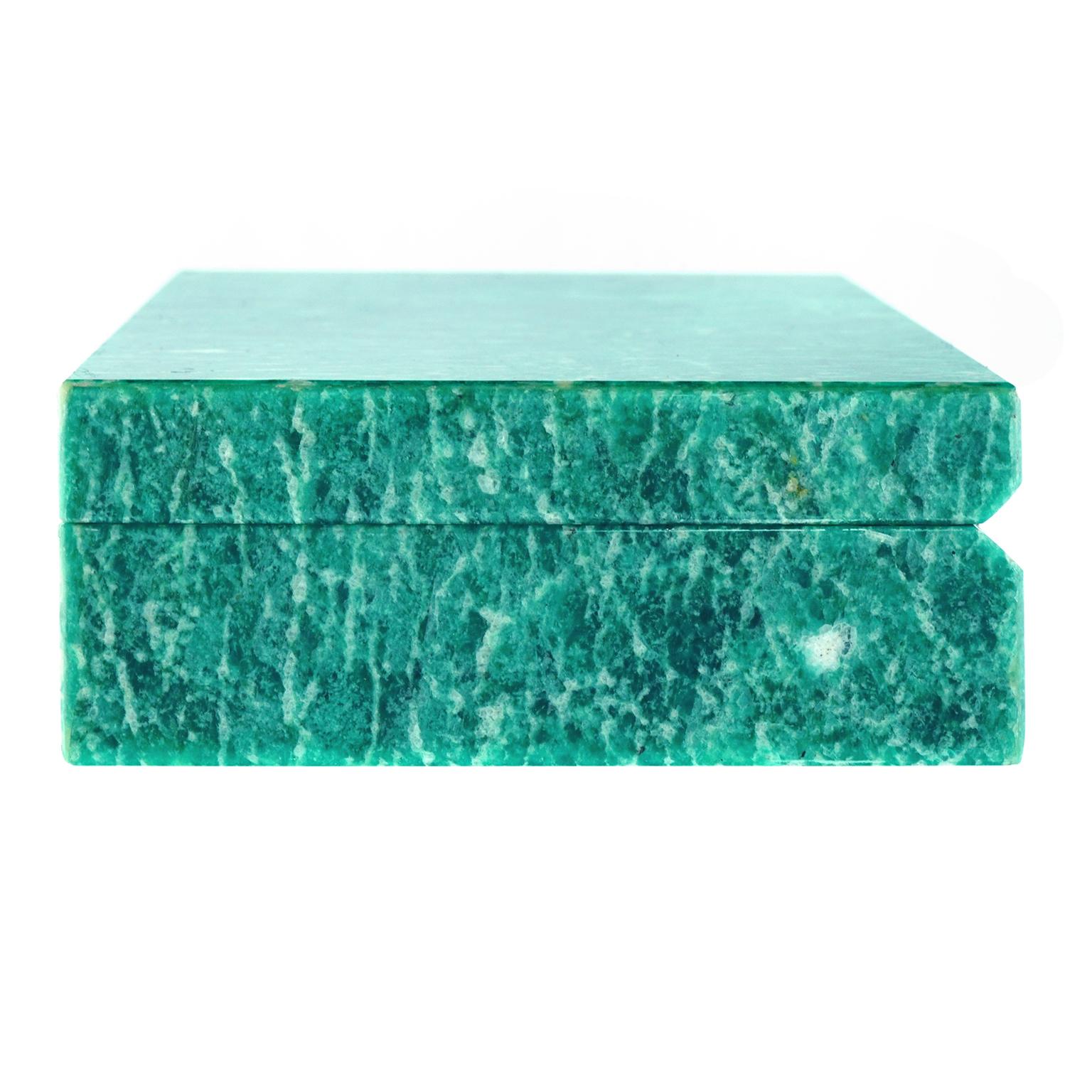 Caja de piedra dura italiana Amazonita en venta 1