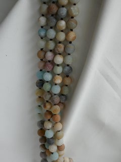 Amazonite (turqouise tones) Long Gemstone Necklace