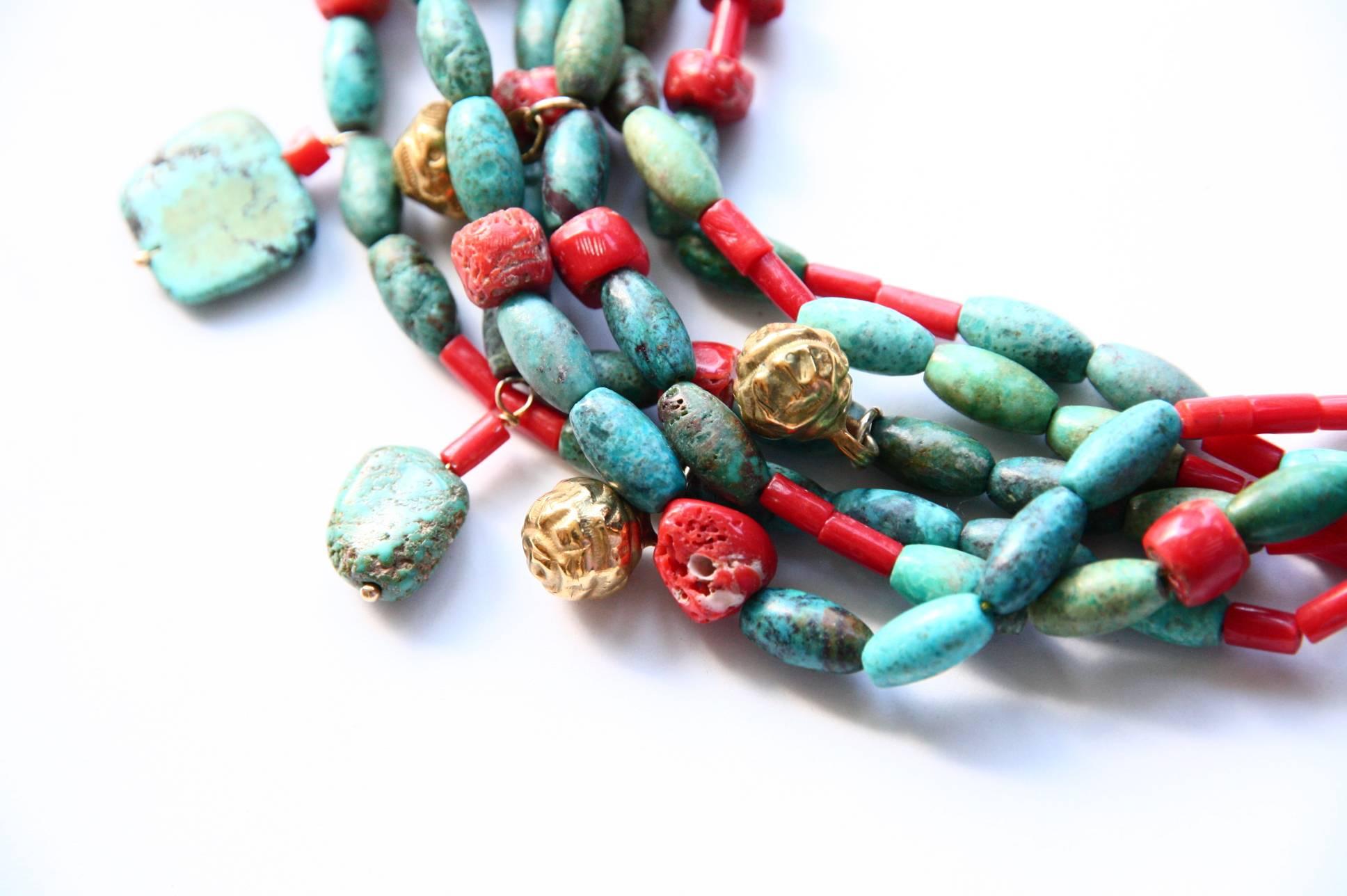 amazonite coral necklace