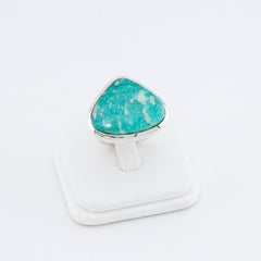 Amazonite silver ring, size 6.5