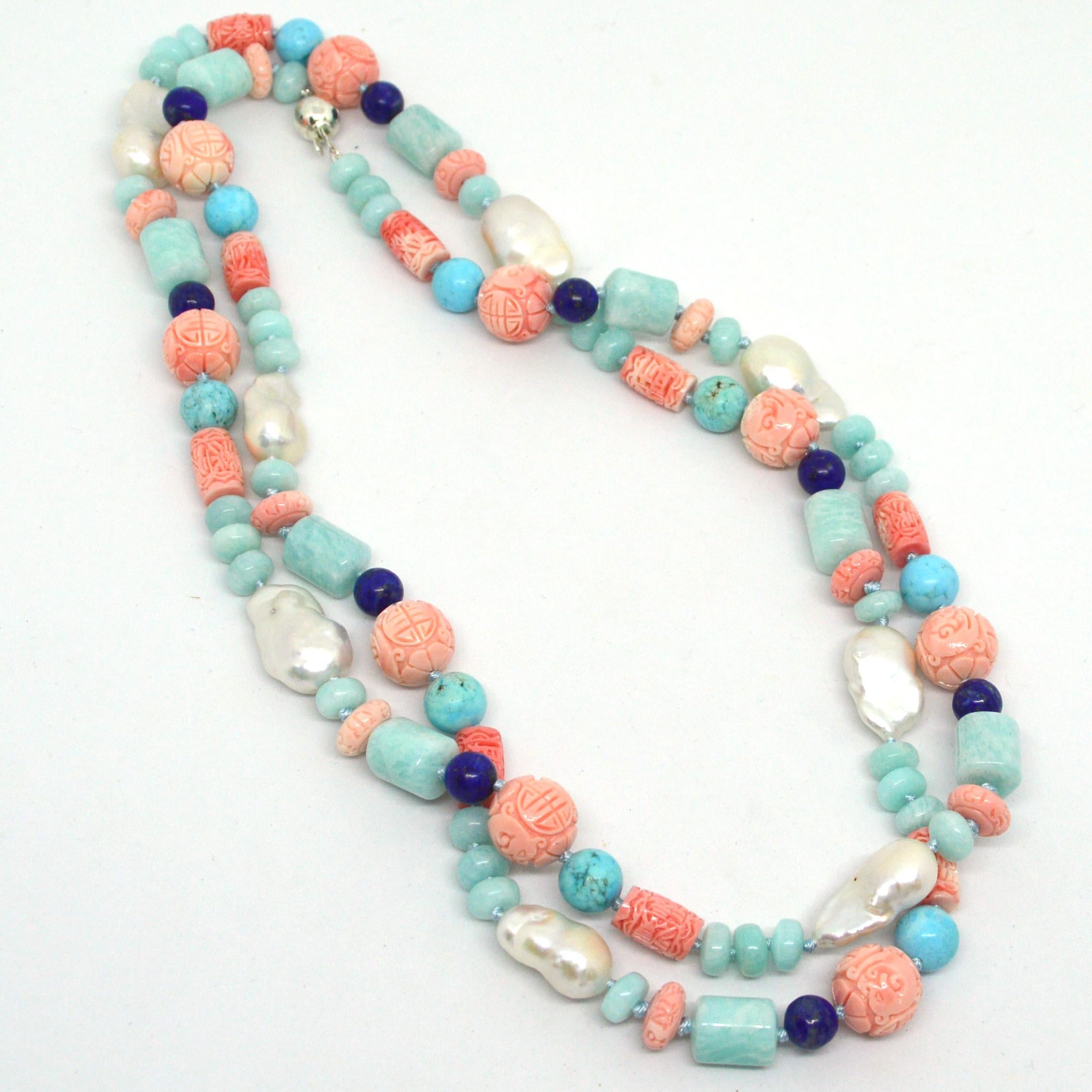 turquoise and lapis necklace