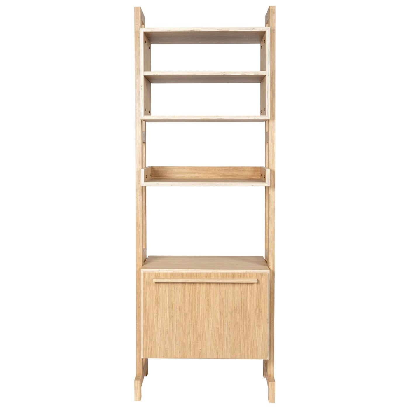 Amazzonia 90 Medium Oak Modular Bookcase For Sale at 1stDibs