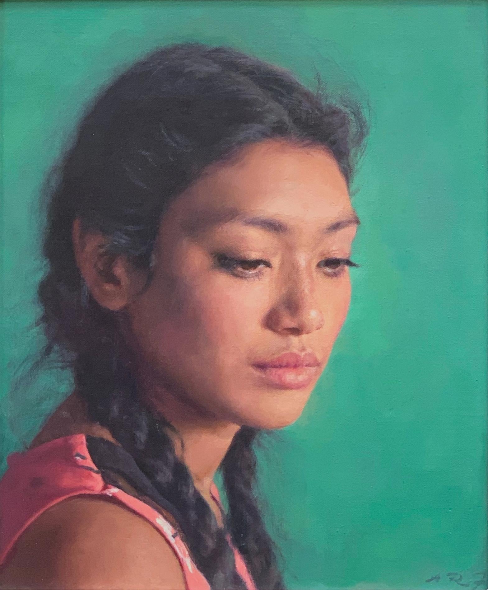 Alex Russell Flint (geb. 1974) ist ein britischer klassischer Künstler, der für seine gegenständlichen Porträts und erzählerischen Werke bekannt ist, in denen er oft starke Frauenfiguren in zeitgenössischer Umgebung darstellt, die sich mit