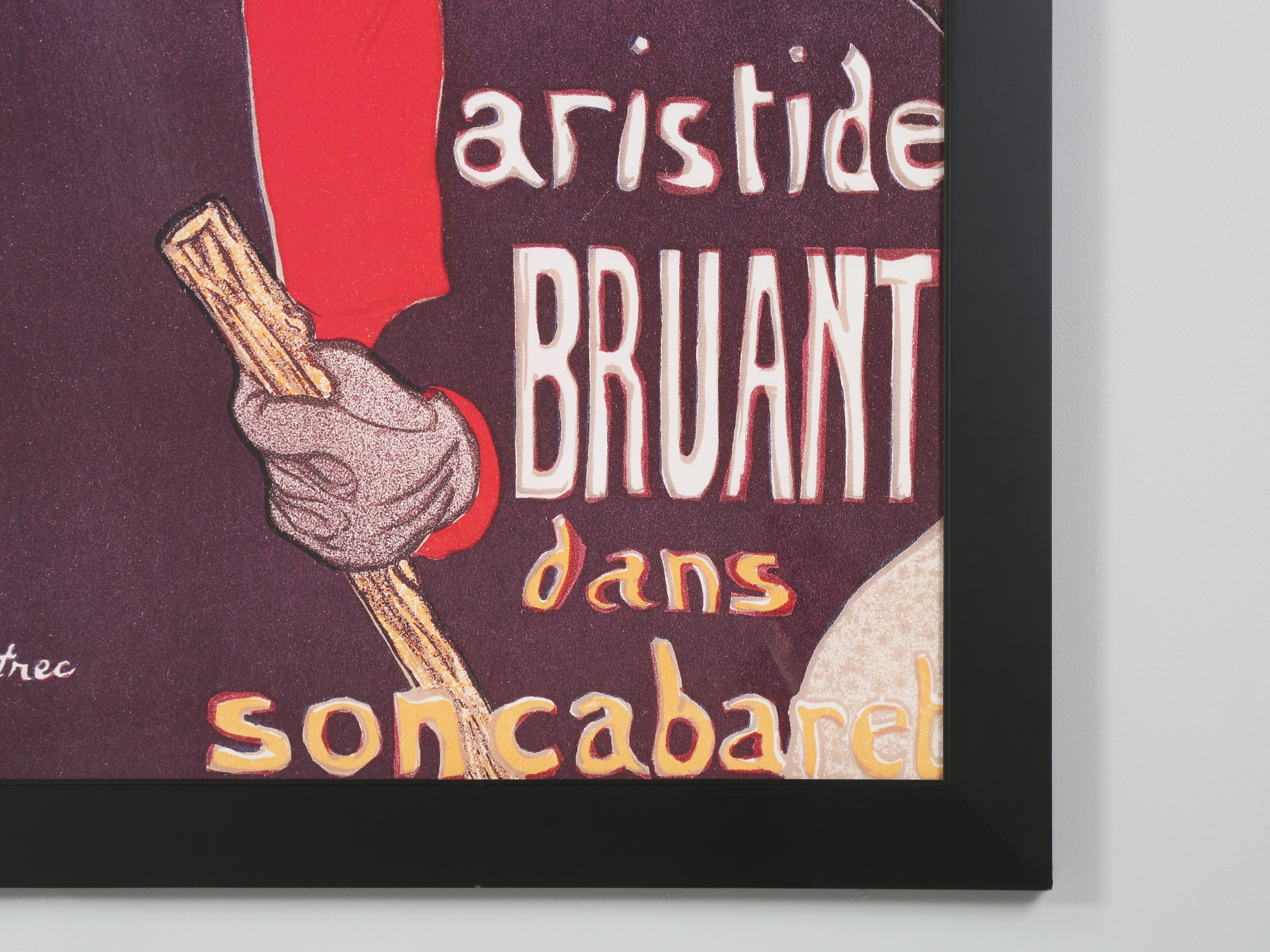 Ambassadeurs: Aristide Bruant Originally by Toulouse-Lautrec 1982 Reproduction In Good Condition For Sale In Chicago, IL