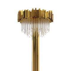 Ambassador-Stehleuchte mit Kristallglas-Anhängern