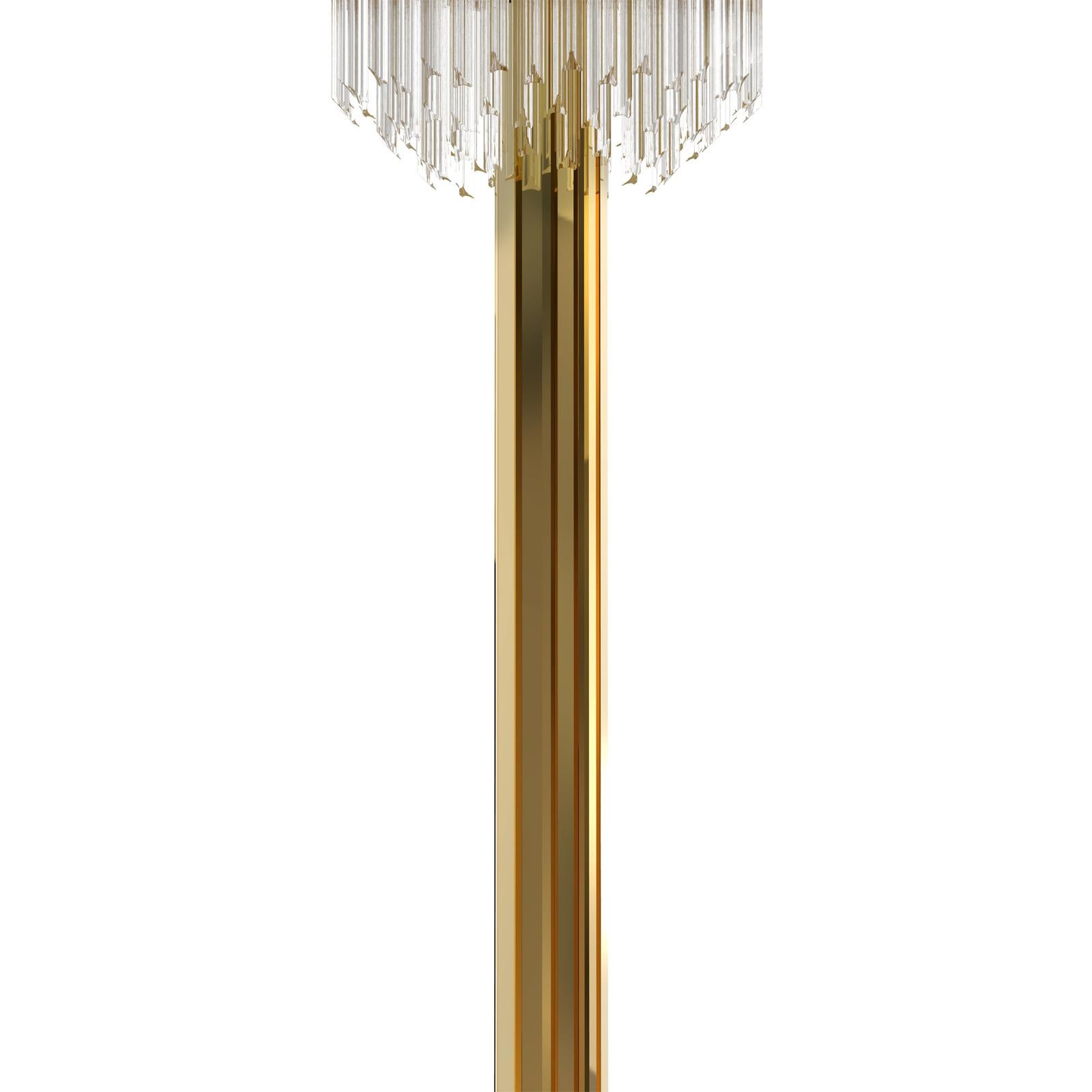 crystal gold floor lamp