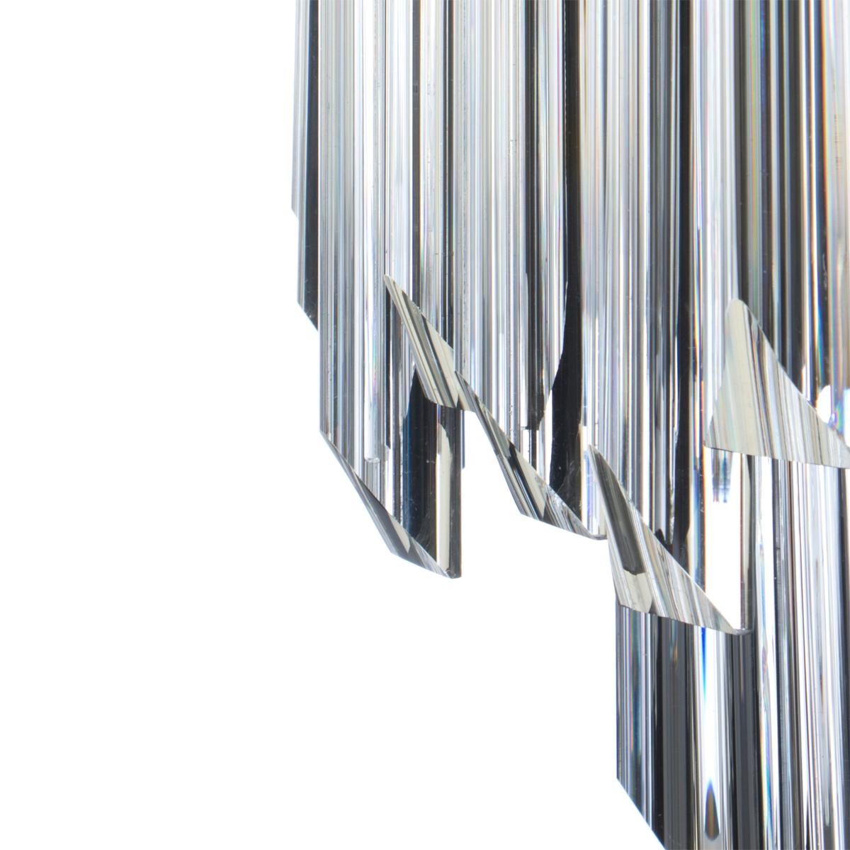 Portuguese Ambassador Long Oval Chandelier with Crystal Glass Pendants For Sale