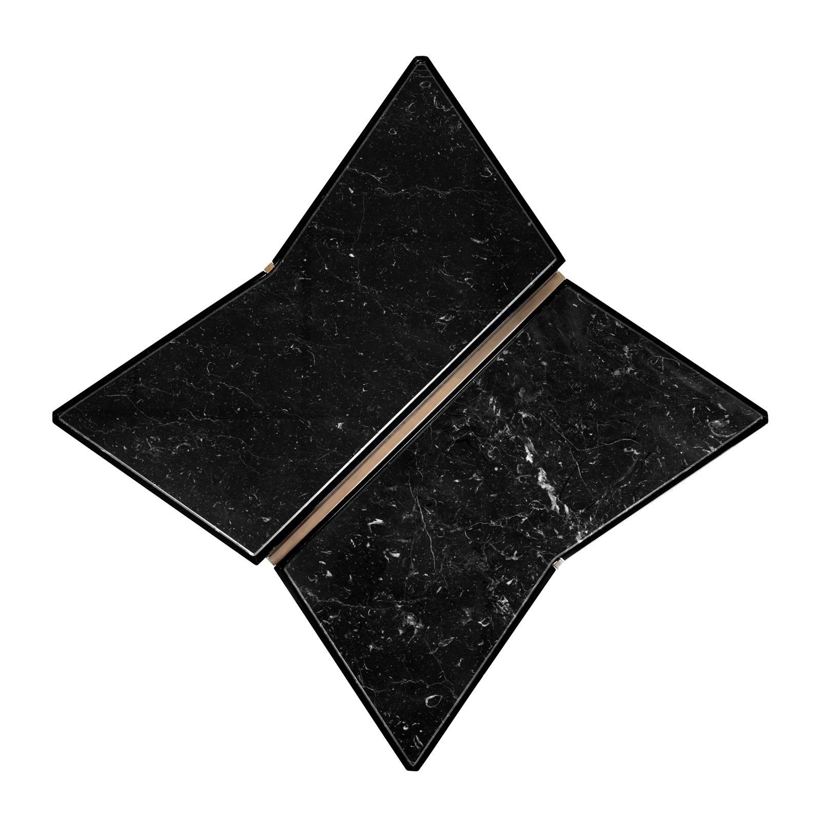 Ambassador-Beistelltisch mit schwarzen Marmorplatten (Geschwärzt) im Angebot