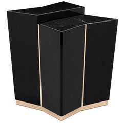 Ambassador Side Table with Black Marble Tops