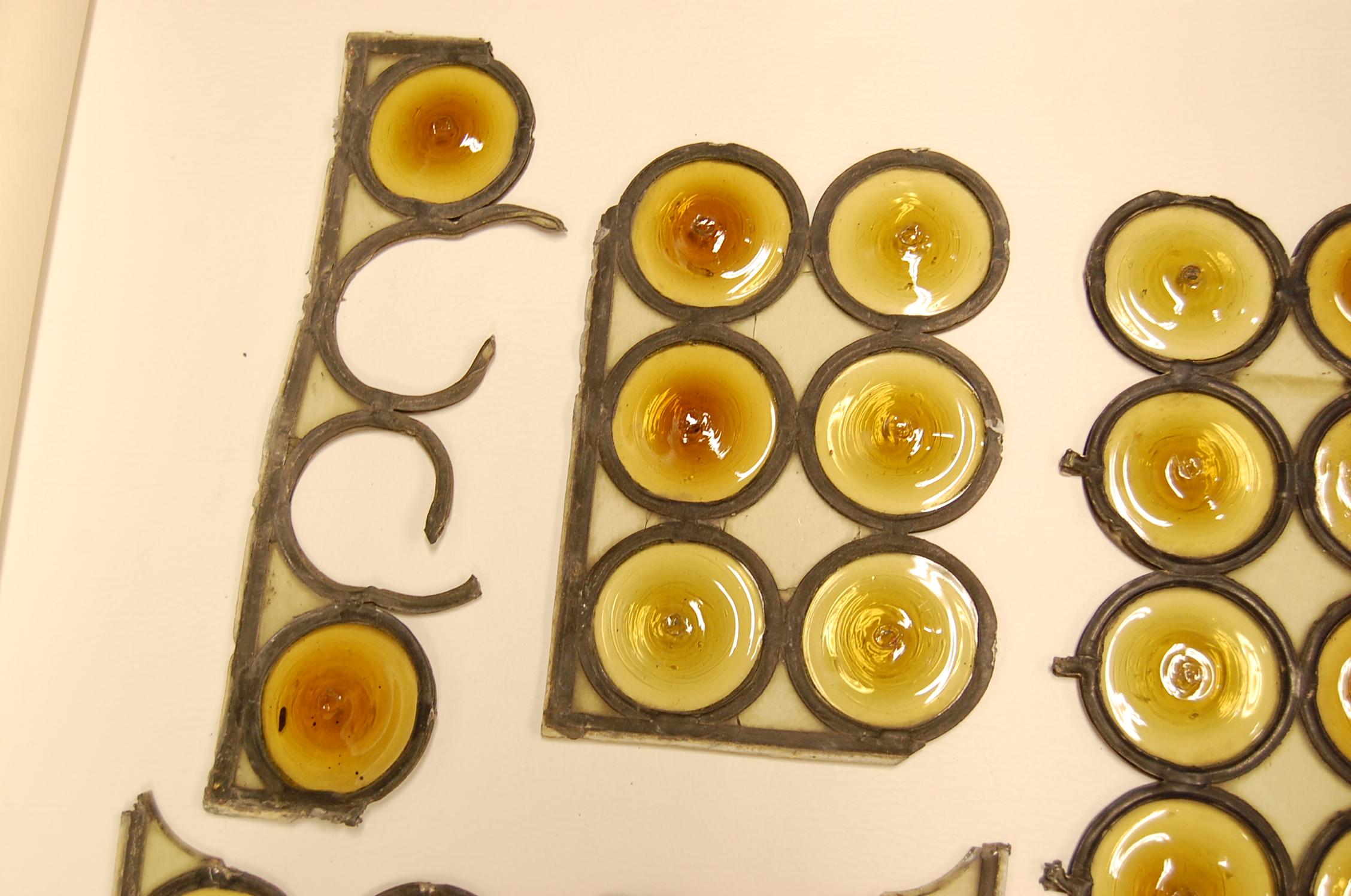 amber glass windows